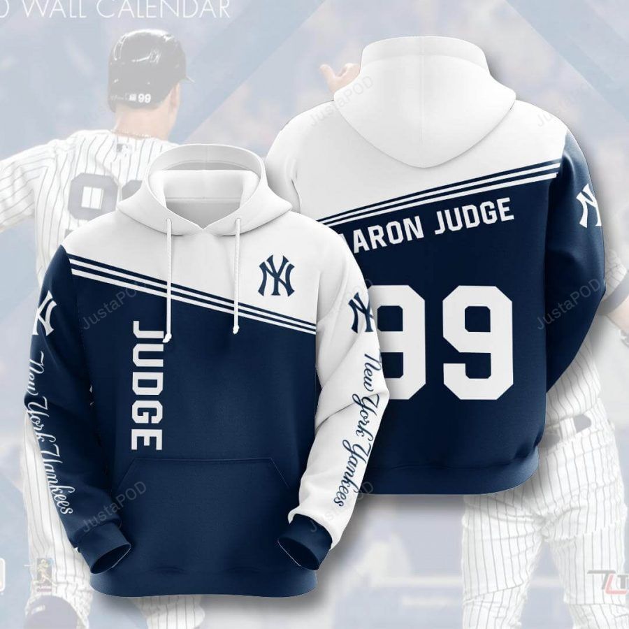 New York Yankees Aaron Judge 3d All Over Print Hoodie Zip-up Hoodie-trungten-wg22x