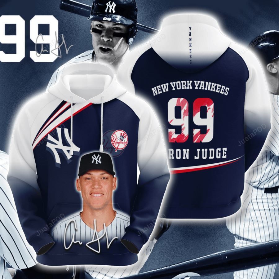 New York Yankees Aaron Judge 3d All Over Print Hoodie Zip-up Hoodie