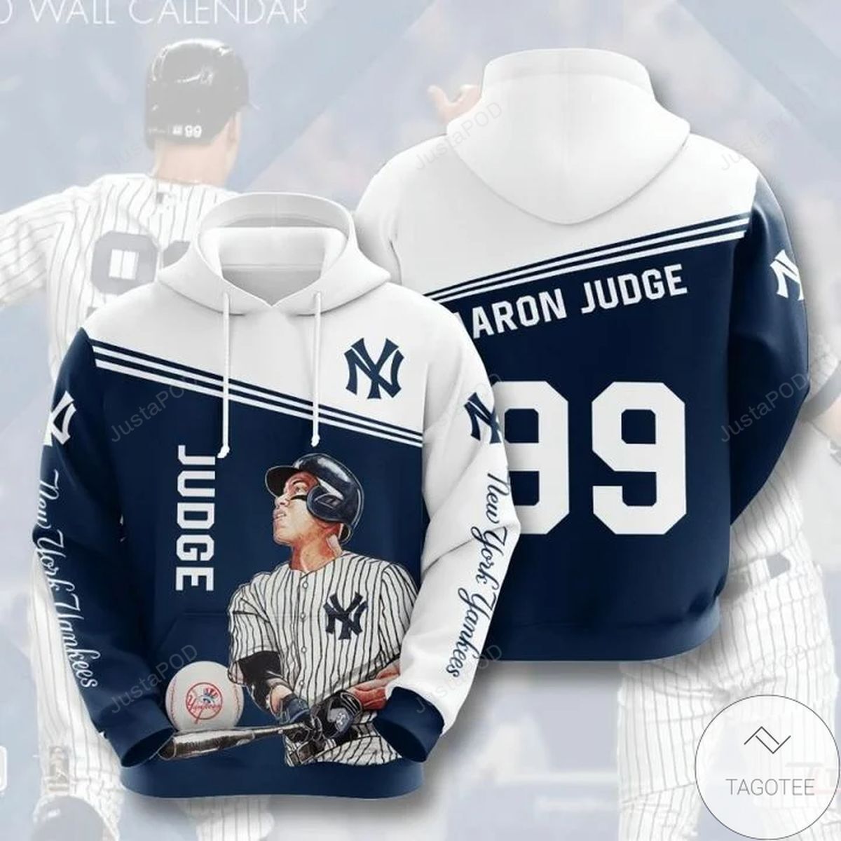 New York Yankees Aaron Judge For Unisex 3d All Over Print Hoodie Zip-up Hoodie