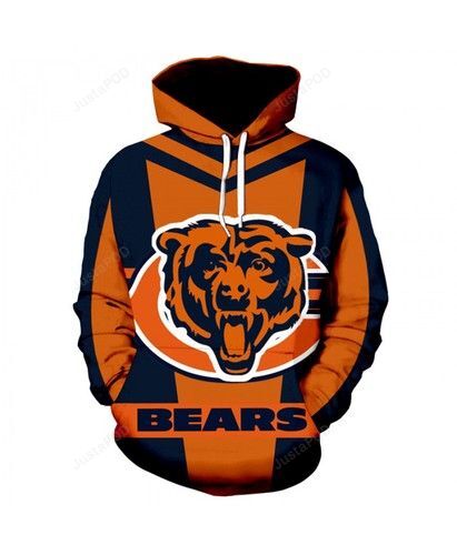 Nfl American Football Cool Chicago Bears Pullover And Zippered Hoodies Custom 3d Graphic Printed 3d Hoodie For Men For Women