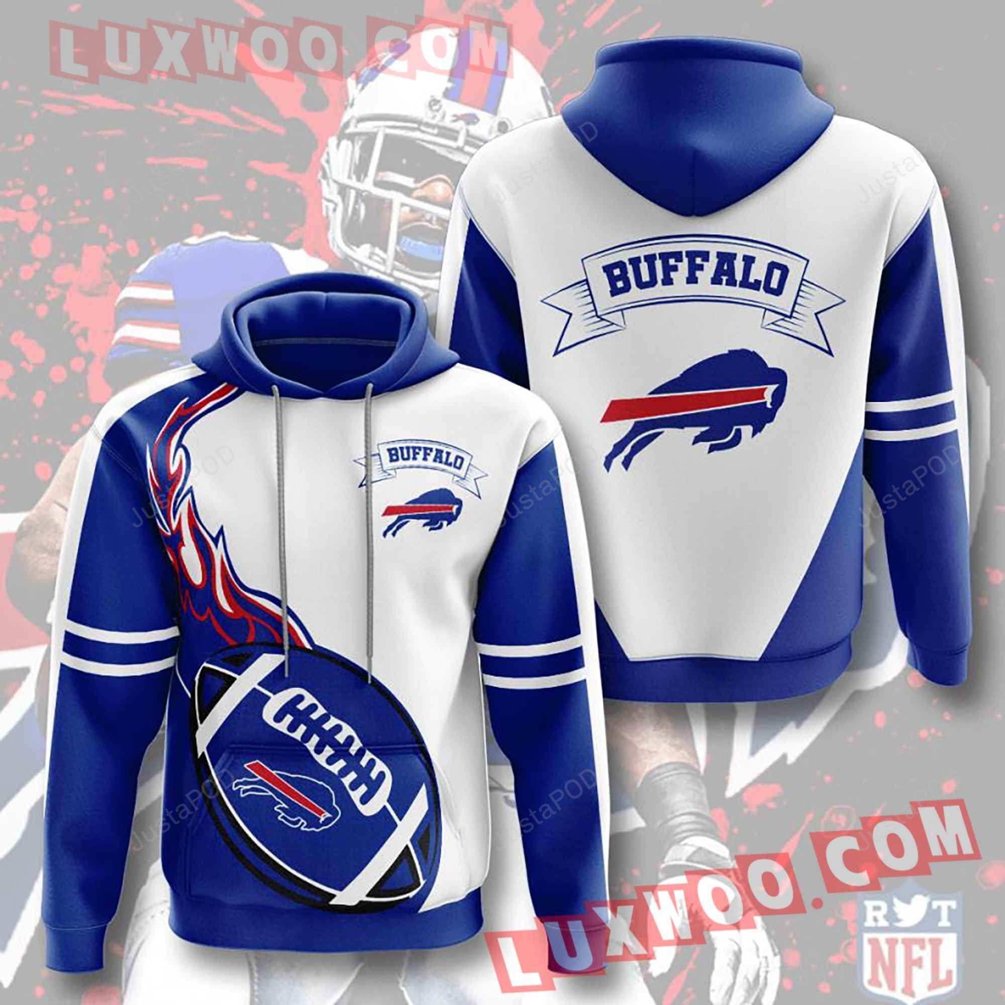 Nfl Buffalo Bills Hoodies 3d All Over Print Hoodie Zip-up Hoodie