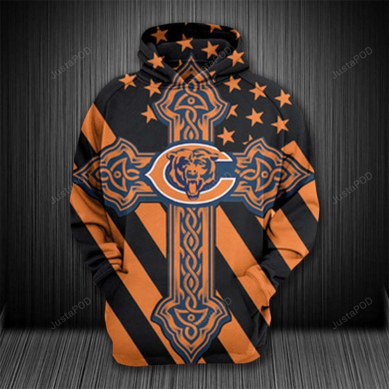 Nfl Chicago Bears Celtic Cross Men And Women 3d Hoodie Zip Hoodie Chicago Bears 3d Shirt Chicago Bears All Over Print 3d Hoodie Shirt