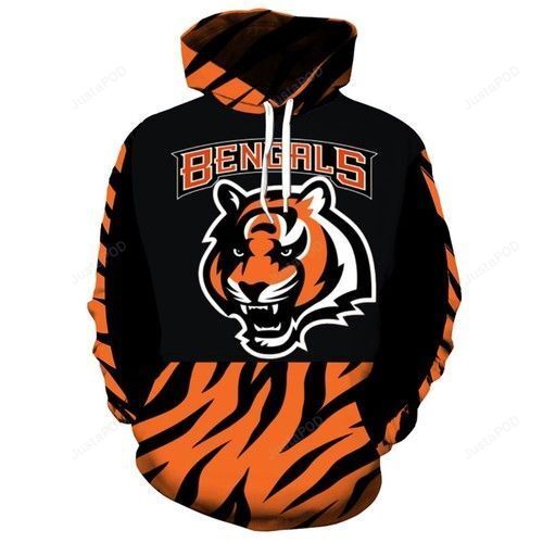 Nfl Cincinnati Bengals 3d All Over Print Hoodie Zip-up Hoodie