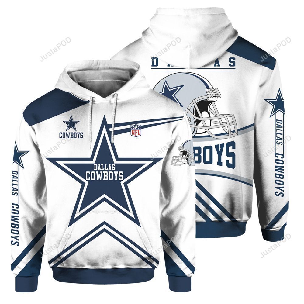 Nfl Dallas Cowboys 3d All Over Print Hoodie Zip-up Hoodie