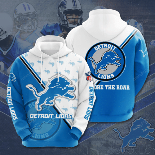 Nfl Detroit Lions 3d All Over Print Hoodie Zip-up Hoodie