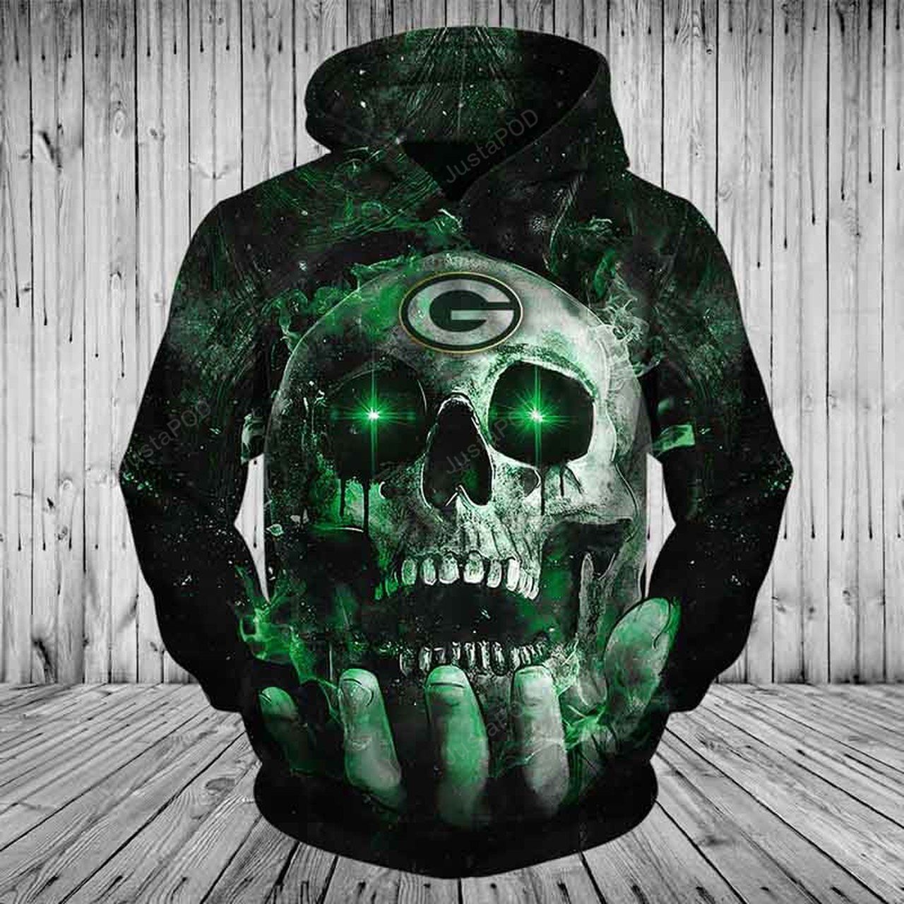 Nfl Green Bay Packers Skull Men And Women 3d Hoodie Green Bay Packers Nfl 3d Shirt