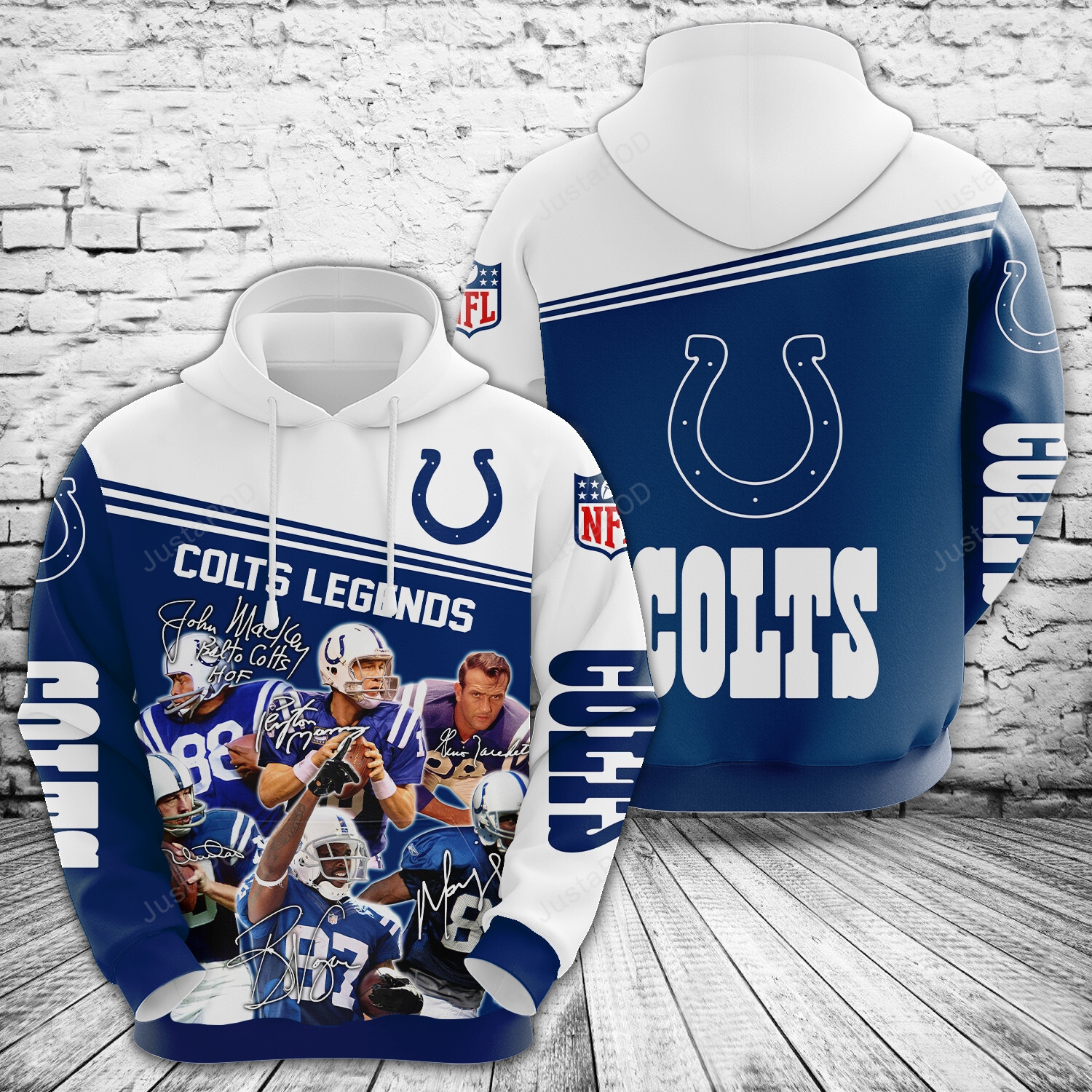 Nfl Indianapolis Colts 3d All Over Print Hoodie Zip-up Hoodie