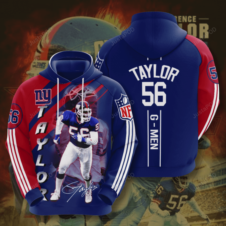 Nfl New York Giants Lawrence Taylor 56 3d All Over Print Hoodie Zip-up Hoodie-trungten-l7gi9