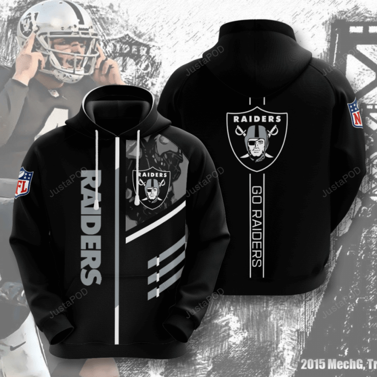 Nfl Oakland Raiders Go Raiders 3d All Over Print Hoodie Zip-up Hoodie