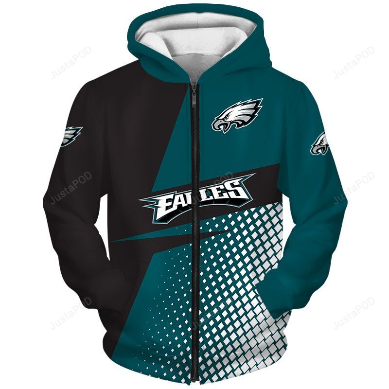 Nfl Philadelphia Eagles Men And Women 3d Zip Up Hoodie And Hoodie Philadelphia Eagles 3d Shirt For Fans Philadelphia Eagles 3d Hoodie Shirt