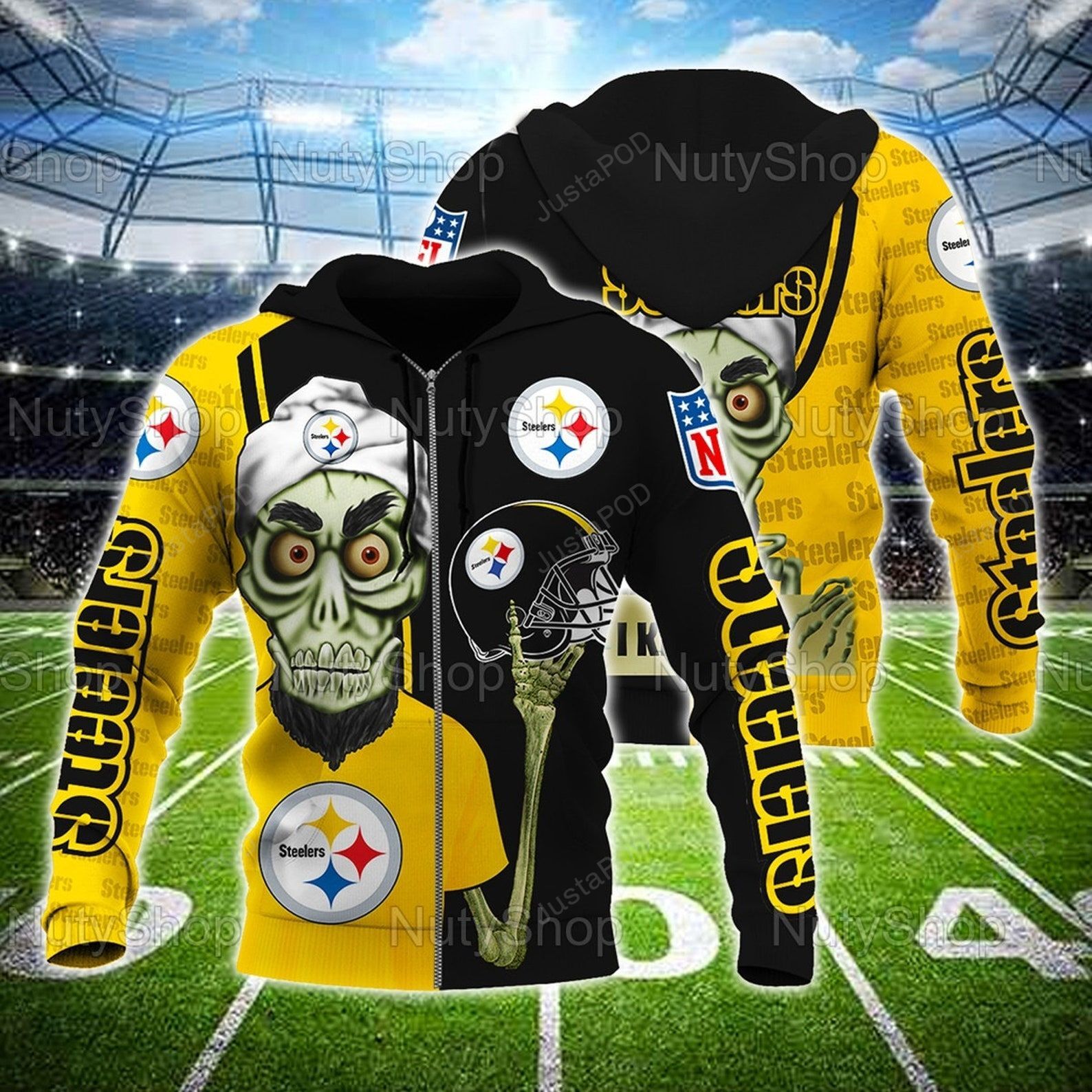 Nfl Pittsburgh Steelers 3d All Over Print Hoodie Zip-up Hoodie-trungten-zzqr8