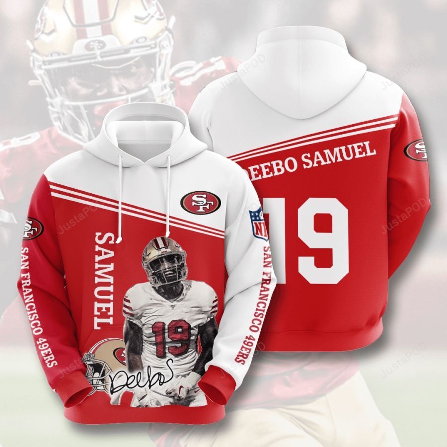 Nfl San Francisco 49ers Deebo Samuel 3d All Over Print Hoodie Zip-up Hoodie