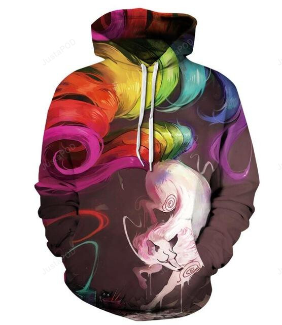 Nine-tailed Fox For Unisex 3d All Over Print Hoodie Zip-up Hoodie