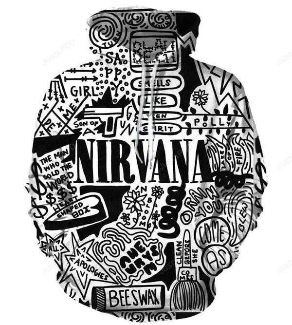 Nirvana 3d All Over Print Hoodie Zip-up Hoodie