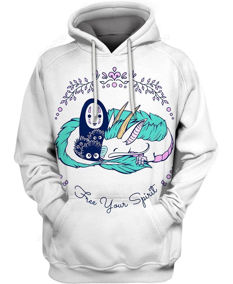 No Face And Dragon Haku 3d All Over Print Hoodie Zip-up Hoodie