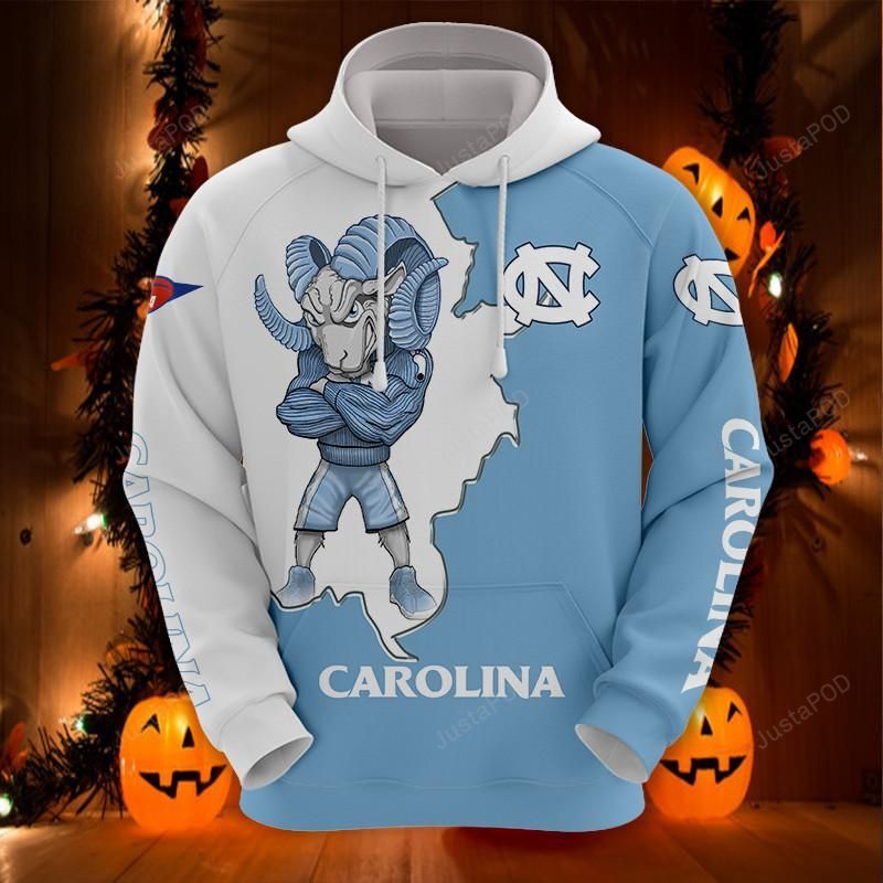 North Carolina Tar Heels For Unisex 3d All Over Print Hoodie Zip-up Hoodie