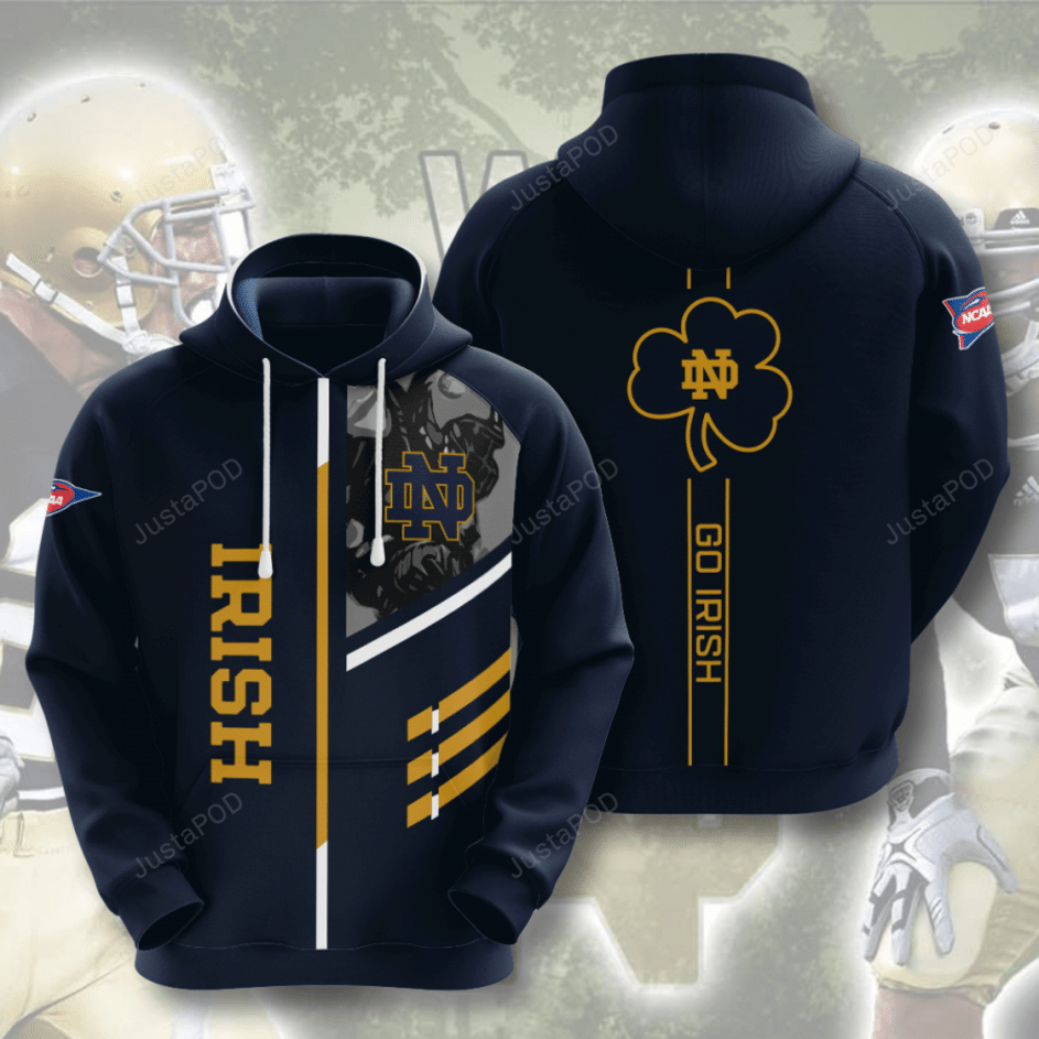 Notre Dame Fighting Irish American Football 3d All Over Print Hoodie Zip-up Hoodie