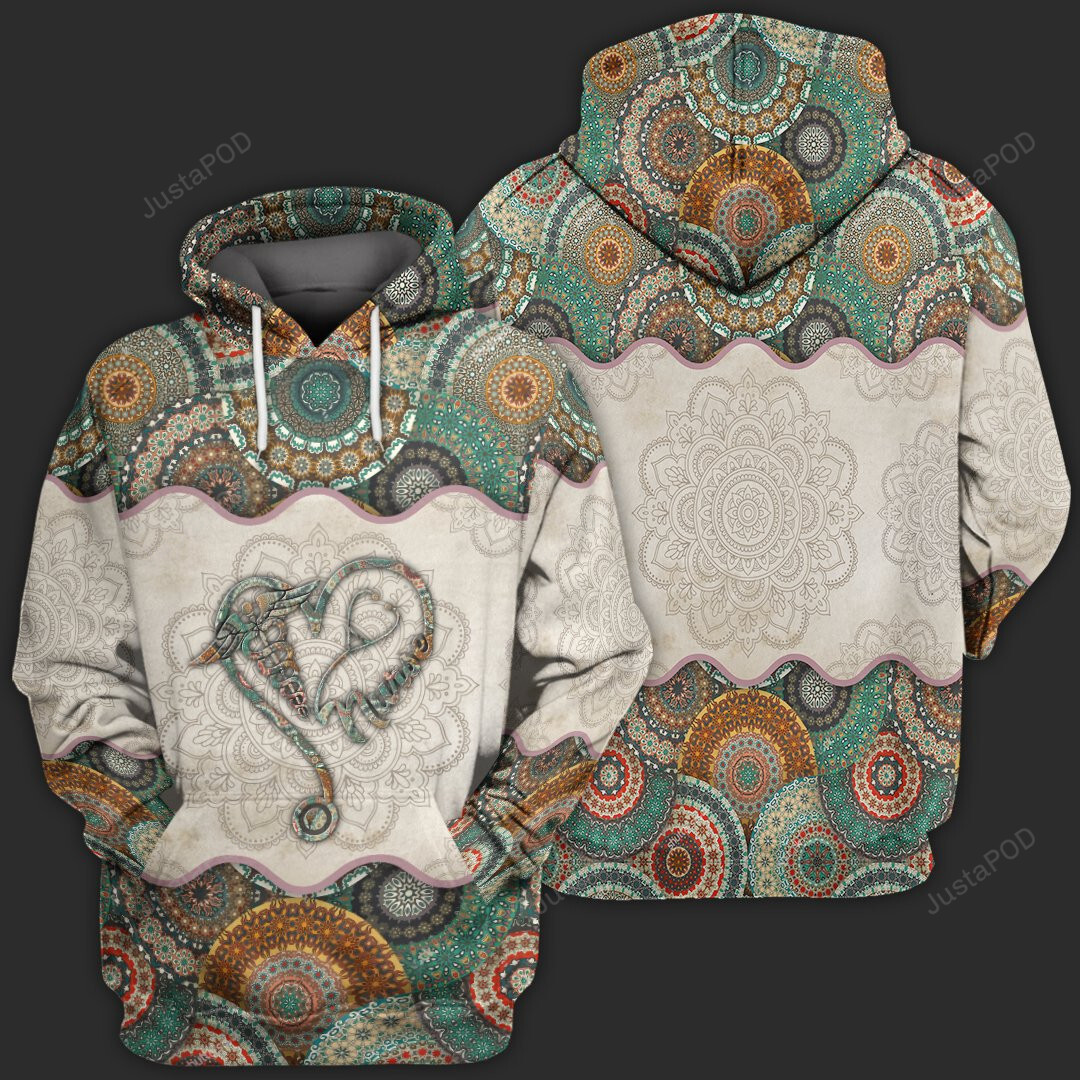 Nurse Vintage Mandala 3d All Over Print Hoodie Zip-up Hoodie