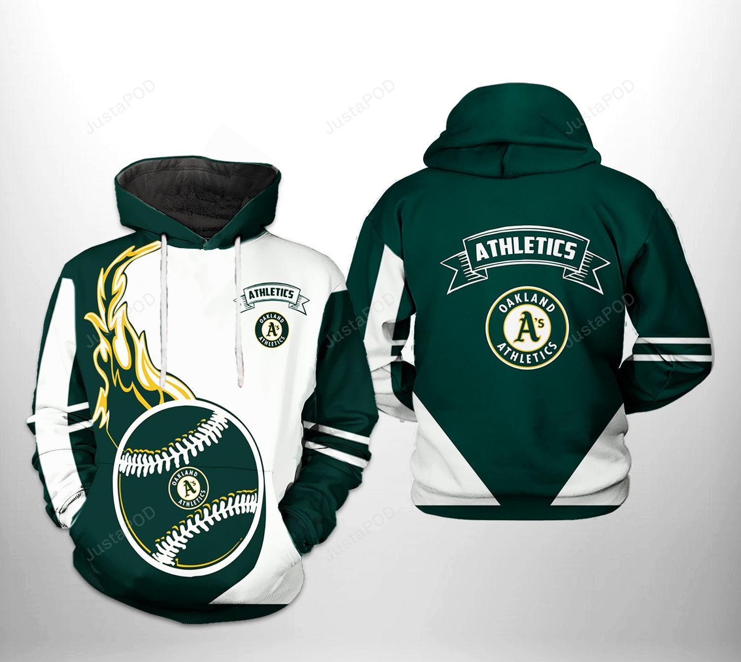 Oakland Athletics Mlb Classic 3d All Over Print Hoodie Zip-up Hoodie