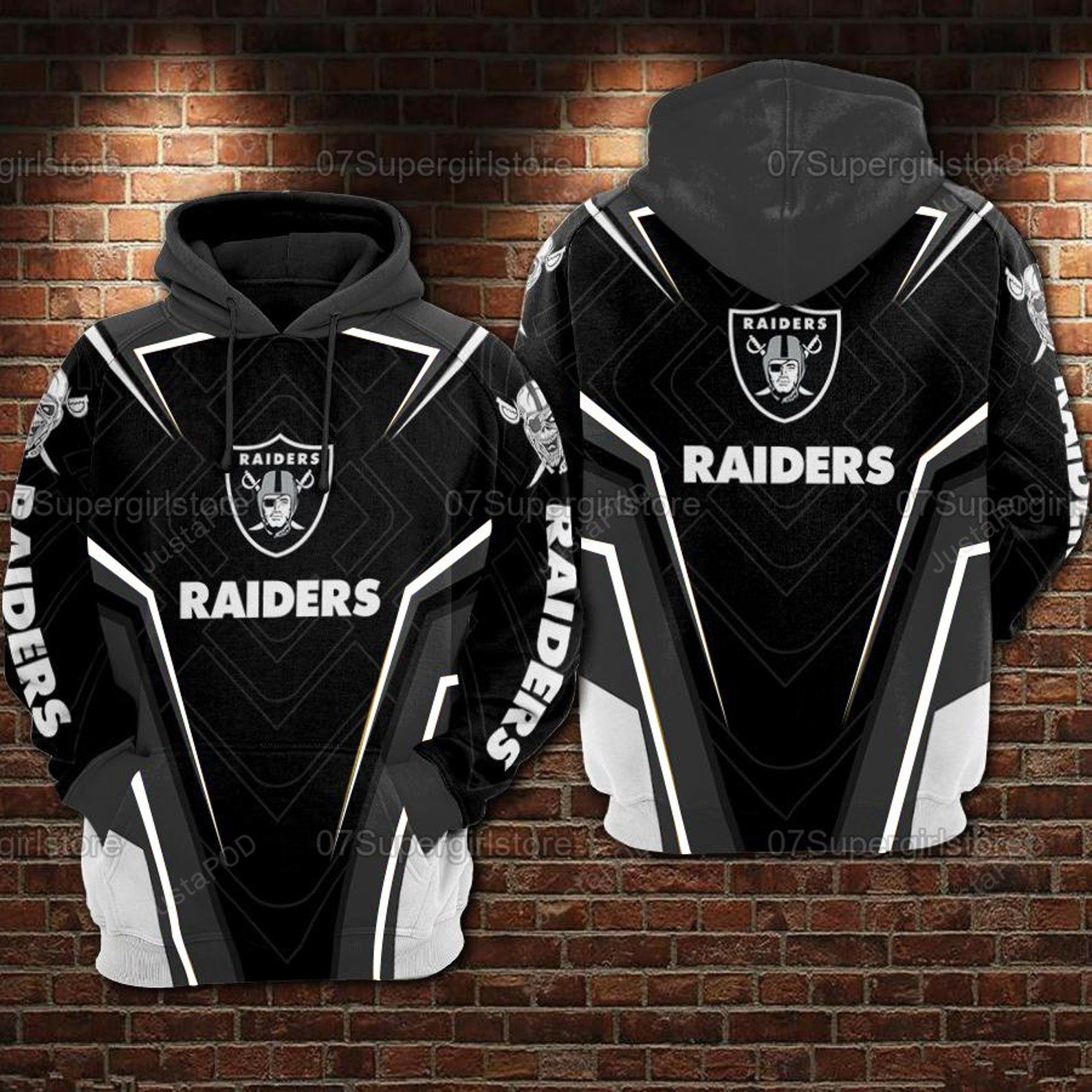 Oakland Raiders 3d All Over Print Hoodie Zip-up Hoodie-trungten-g0x39