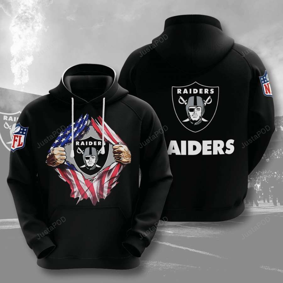 Oakland Raiders 3d All Over Print Hoodie Zip-up Hoodie-trungten-uy2he