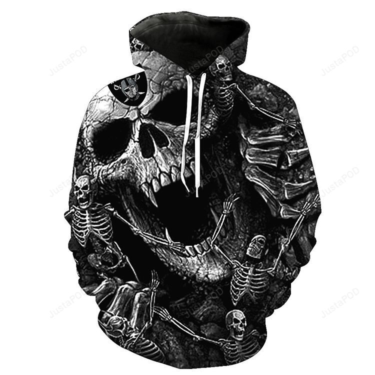 Oakland Raiders 3d Hoodie Style 4