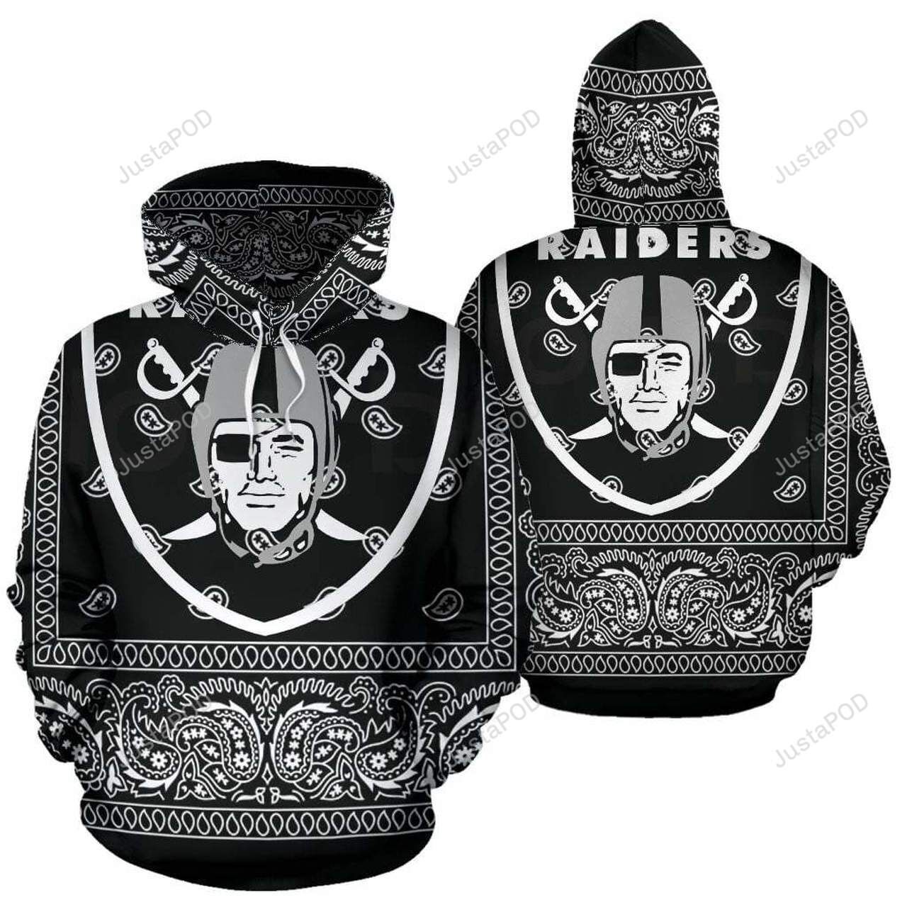 Oakland Raiders Nfl Football 3d All Over Print Hoodie Zip-up Hoodie