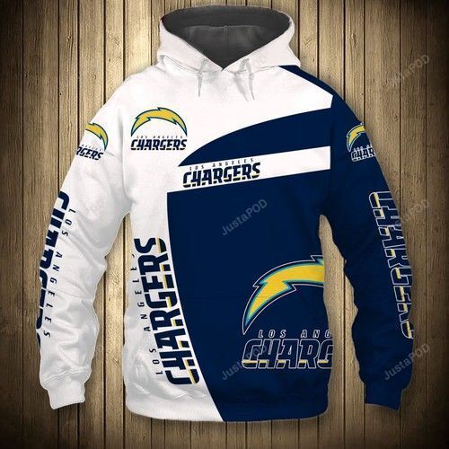 Official Los Angeles Chargers For Unisex 3d All Over Print Hoodie Zip-up Hoodie