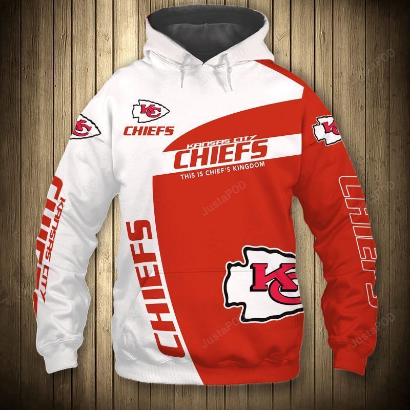 Official Nfl Kansas City Chiefs This Is Chiefs Kingdom 3d All Over Print Hoodie Zip-up Hoodie