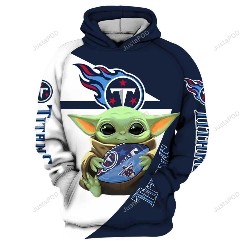 Official Tennessee Titans Nfl Yoda Baby 3d All Over Print Hoodie Zip-up Hoodie