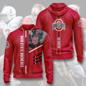 Ohio State Buckeyes 3d All Over Print Hoodie Zip-up Hoodie-trungten-14lli