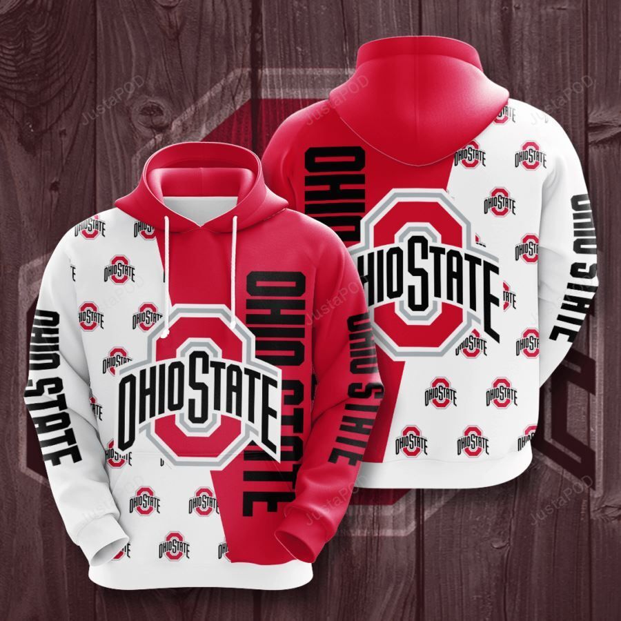 Ohio State Buckeyes 3d All Over Print Hoodie Zip-up Hoodie-trungten-fg6yn