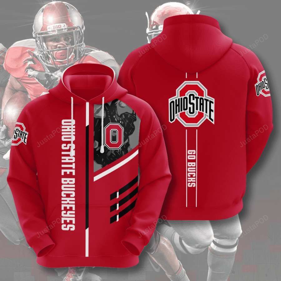 Ohio State Buckeyes 3d All Over Print Hoodie Zip-up Hoodie-trungten-ssqr3