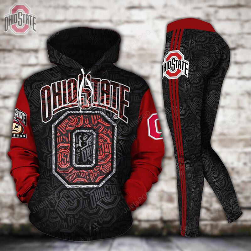 Ohio State Buckeyes Hoodie And Legging All Over Printed