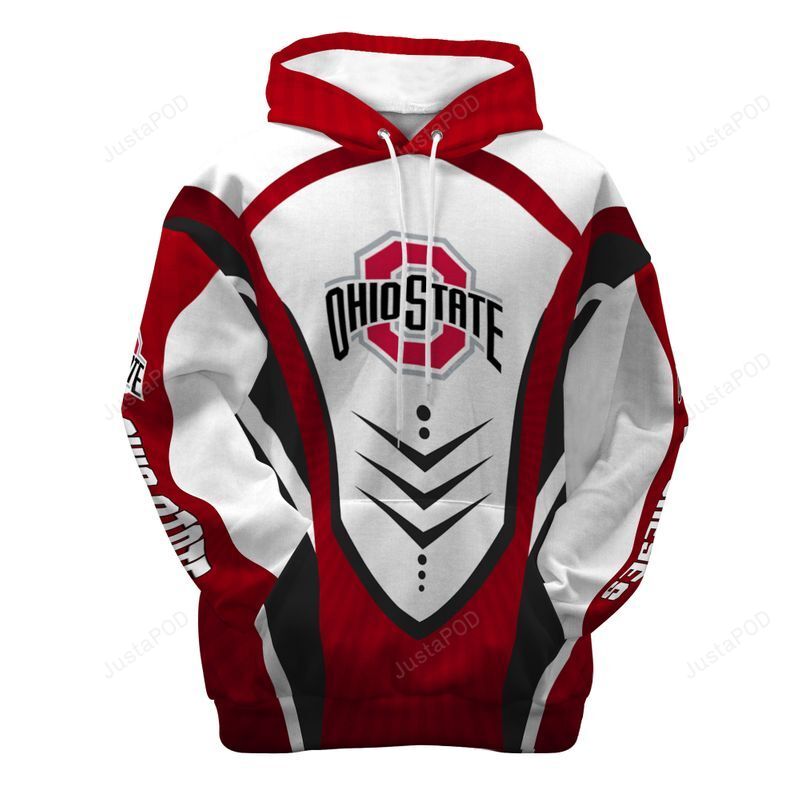 Ohio State Buckeyes Men And Women 3d Hoodie Zip Hoodie Sweatshirt T-shirt