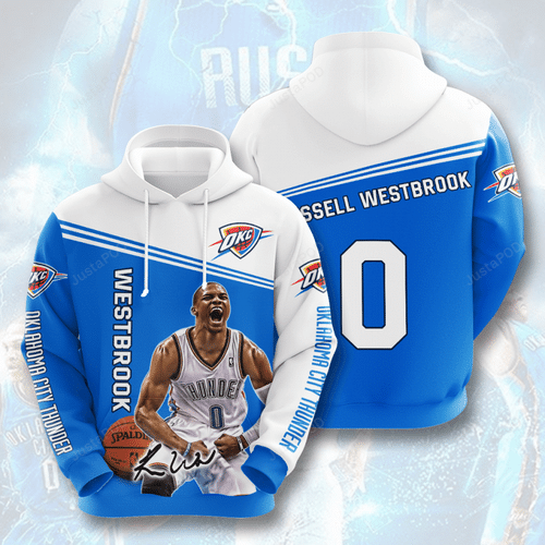 Oklahoma City Thunder Russell Westbrook 3d Hoodie All Over Printed Hoodie