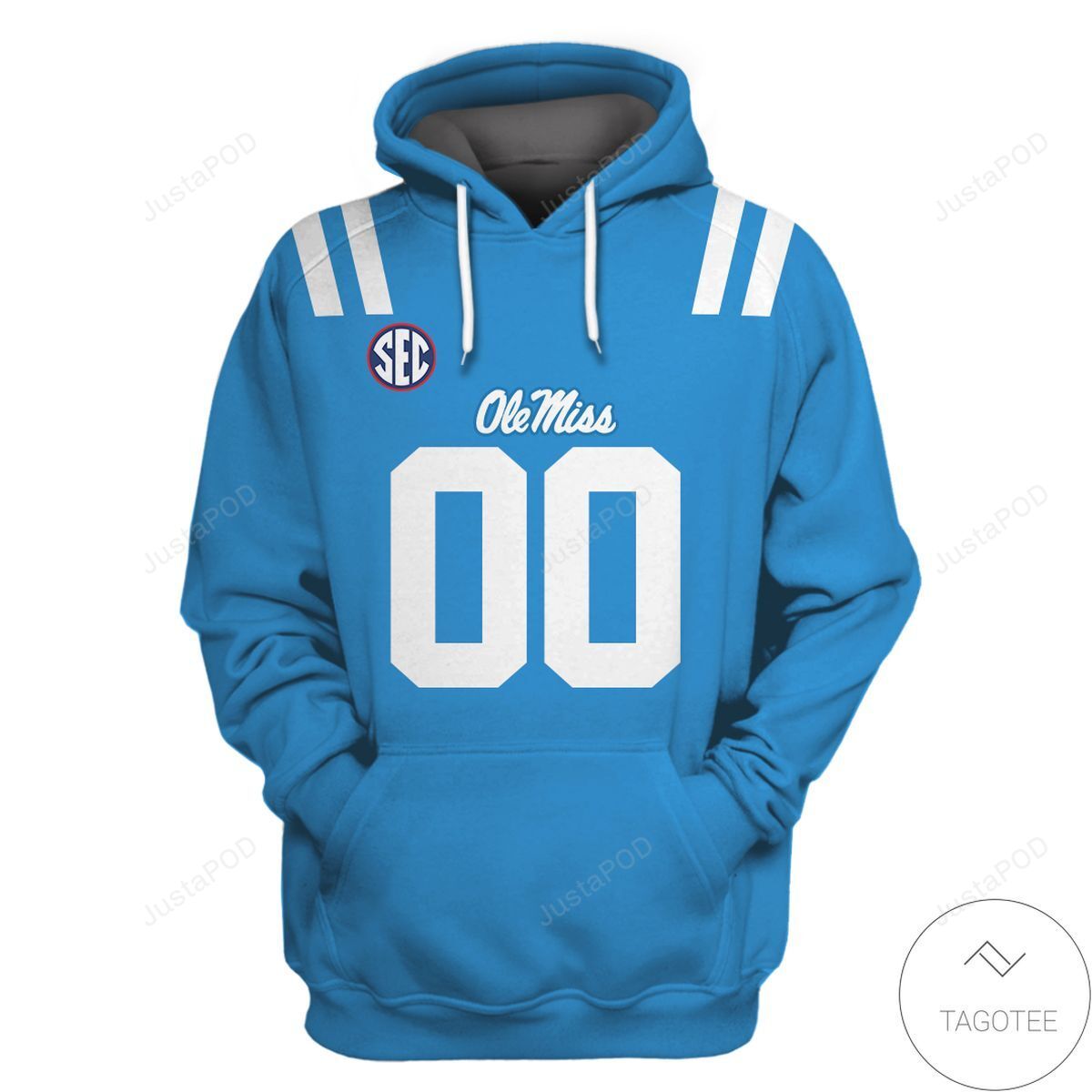 Ole Miss Branded Team 3d All Over Print Hoodie Zip-up Hoodie