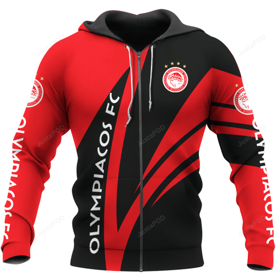 Olympiacos Fc 3d All Over Print Hoodie Zip-up Hoodie