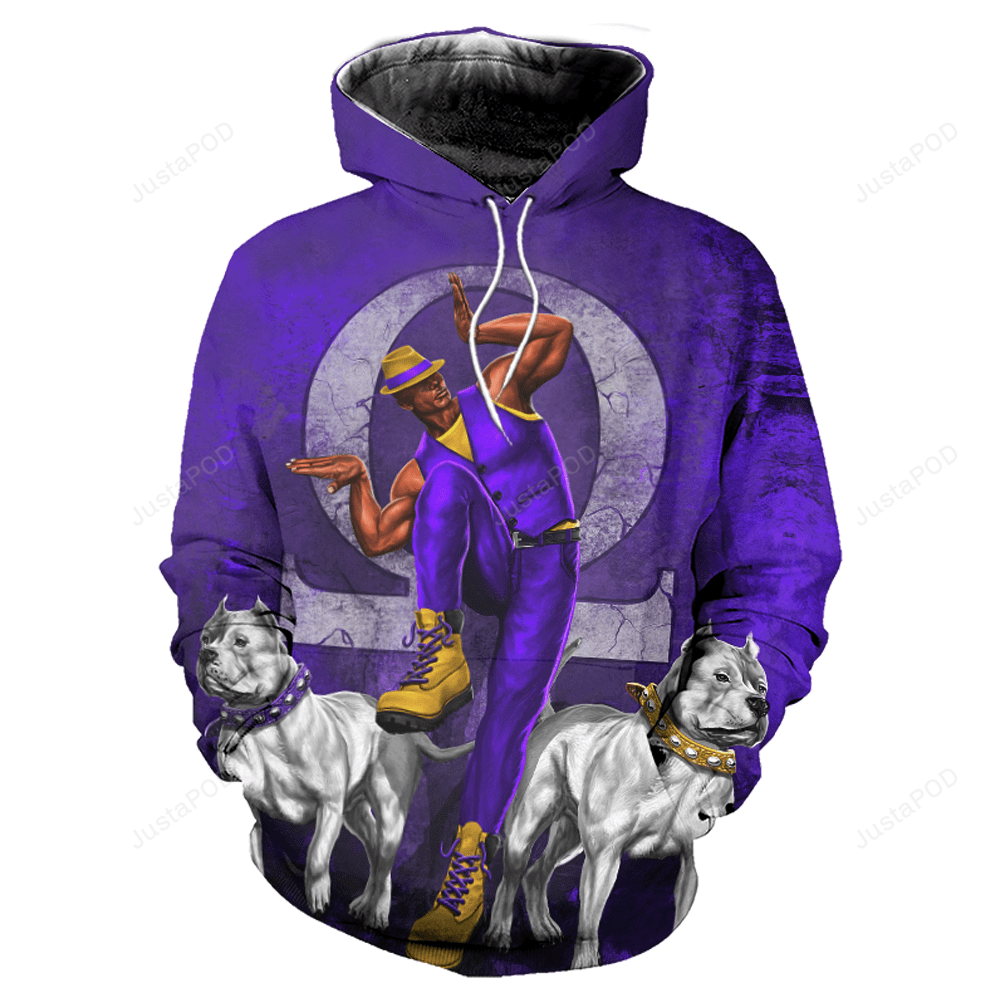 Omega Psi Phi Dogs 3d All Over Print Hoodie Zip-up Hoodie