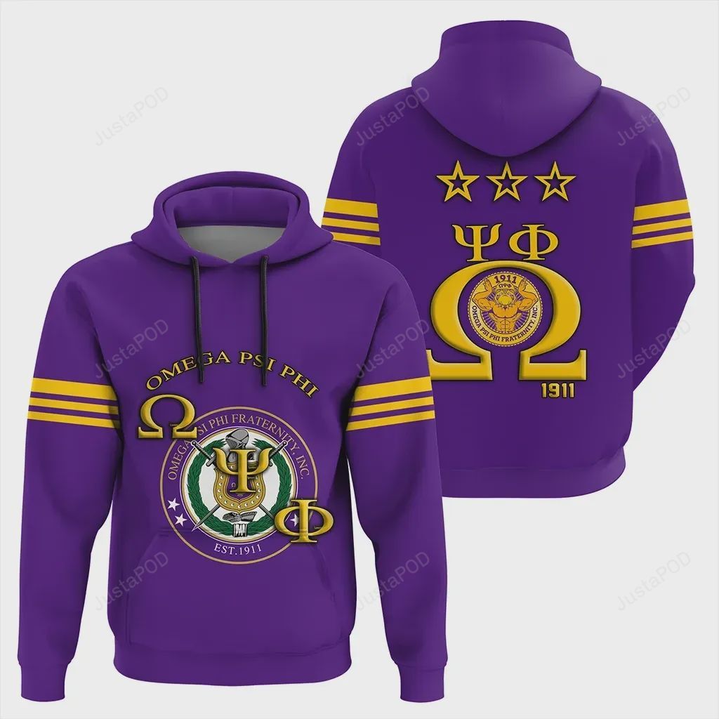 Omega Psi Phi Fraternity 3d All Over Print Hoodie Zip-up Hoodie