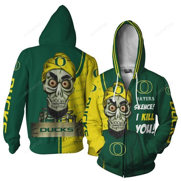 Oregon Ducks 3d All Over Print Hoodie Zip-up Hoodie-trungten-jufv5