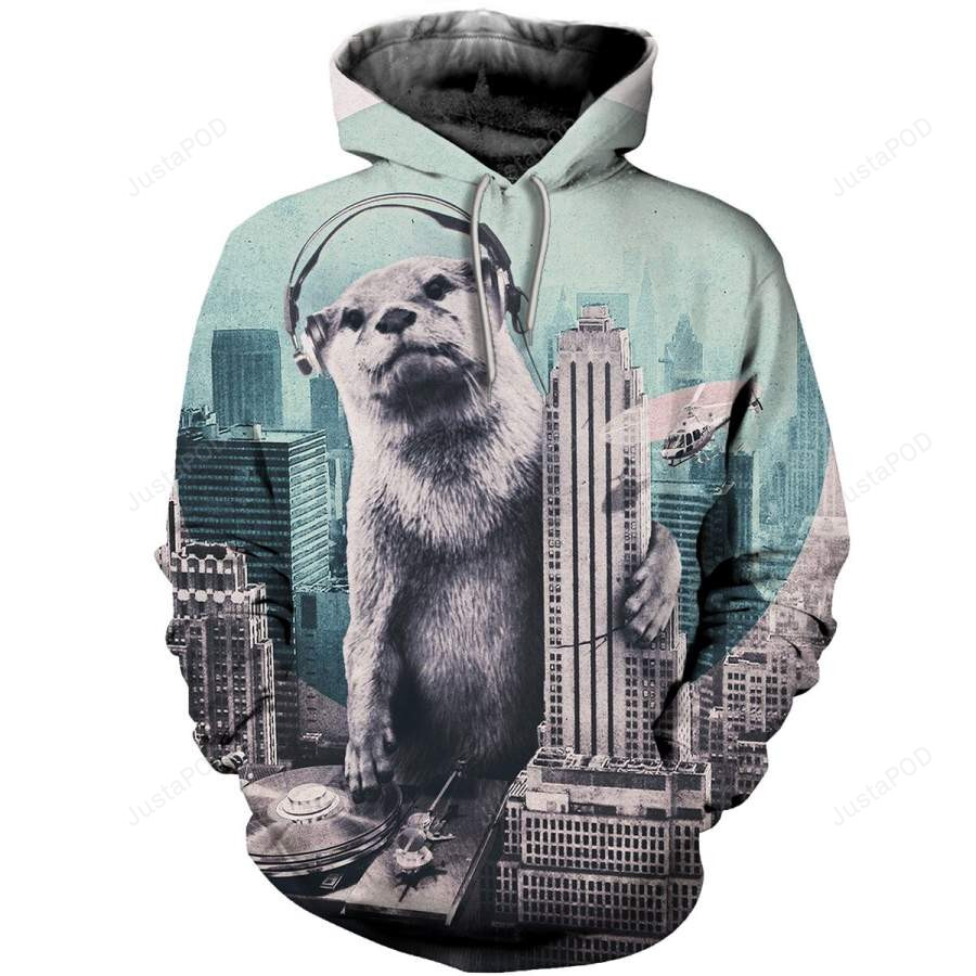 Otter 3d All Over Print Hoodie Zip-up Hoodie-trungten-7ok34