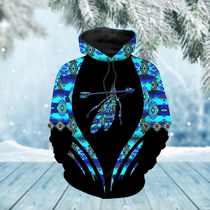 Pattern Feather Native American 3d All Over Print Hoodie Zip-up Hoodie