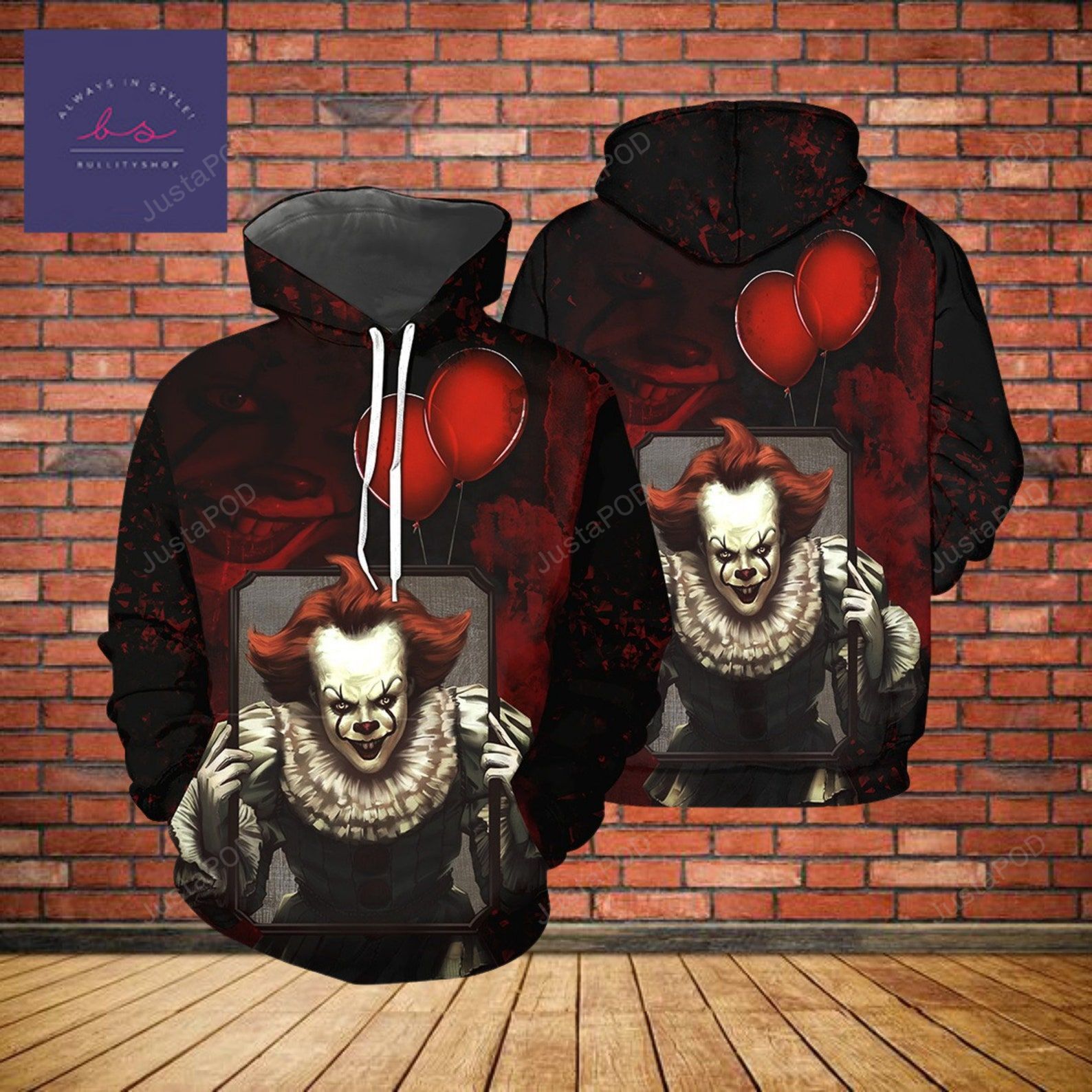 Pennywise 3d All Over Print Hoodie Zip-up Hoodie-trungten-u3hmk