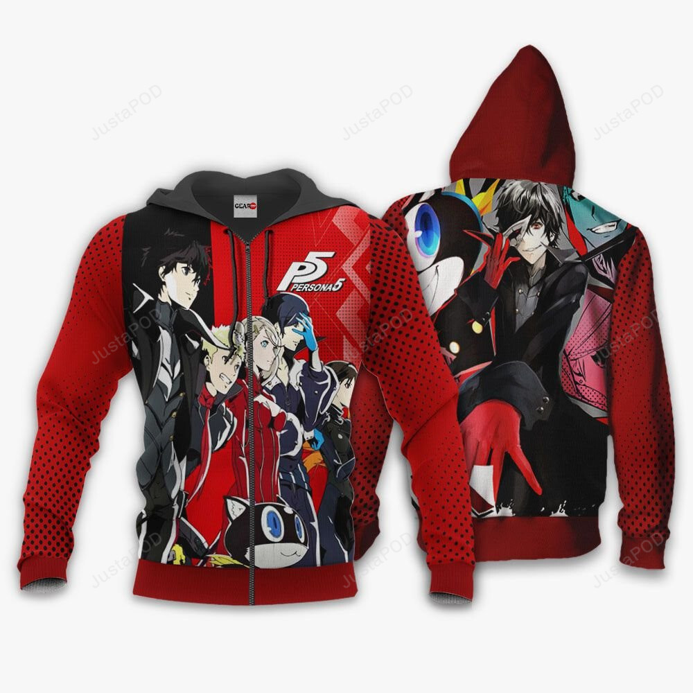 Persona 5 3d All Over Print Hoodie Zip-up Hoodie