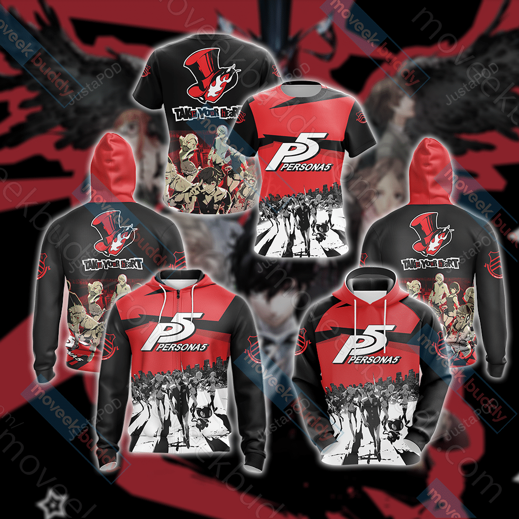 Persona 5 3d All Over Print Hoodie Zip-up Hoodie