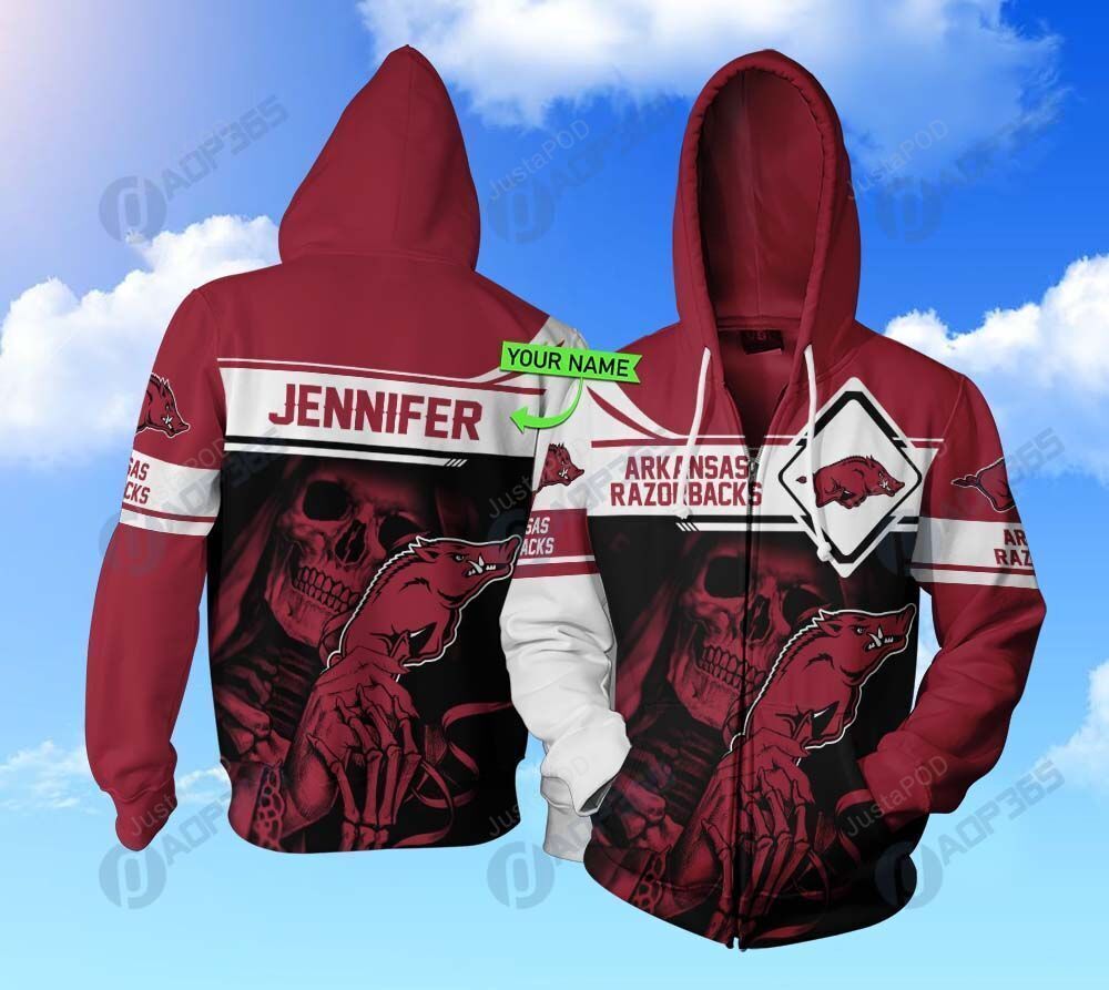 Personalized 3d Hoodie Arkansas Razorbacks Custom Name 3d All Over Printed Hoodie