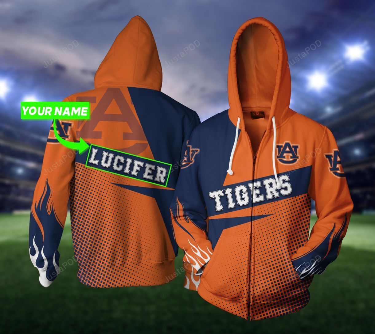 Personalized 3d Hoodie Auburn Tigers Custom Name 3d All Over Printed Hoodie-trungten-k4p6u