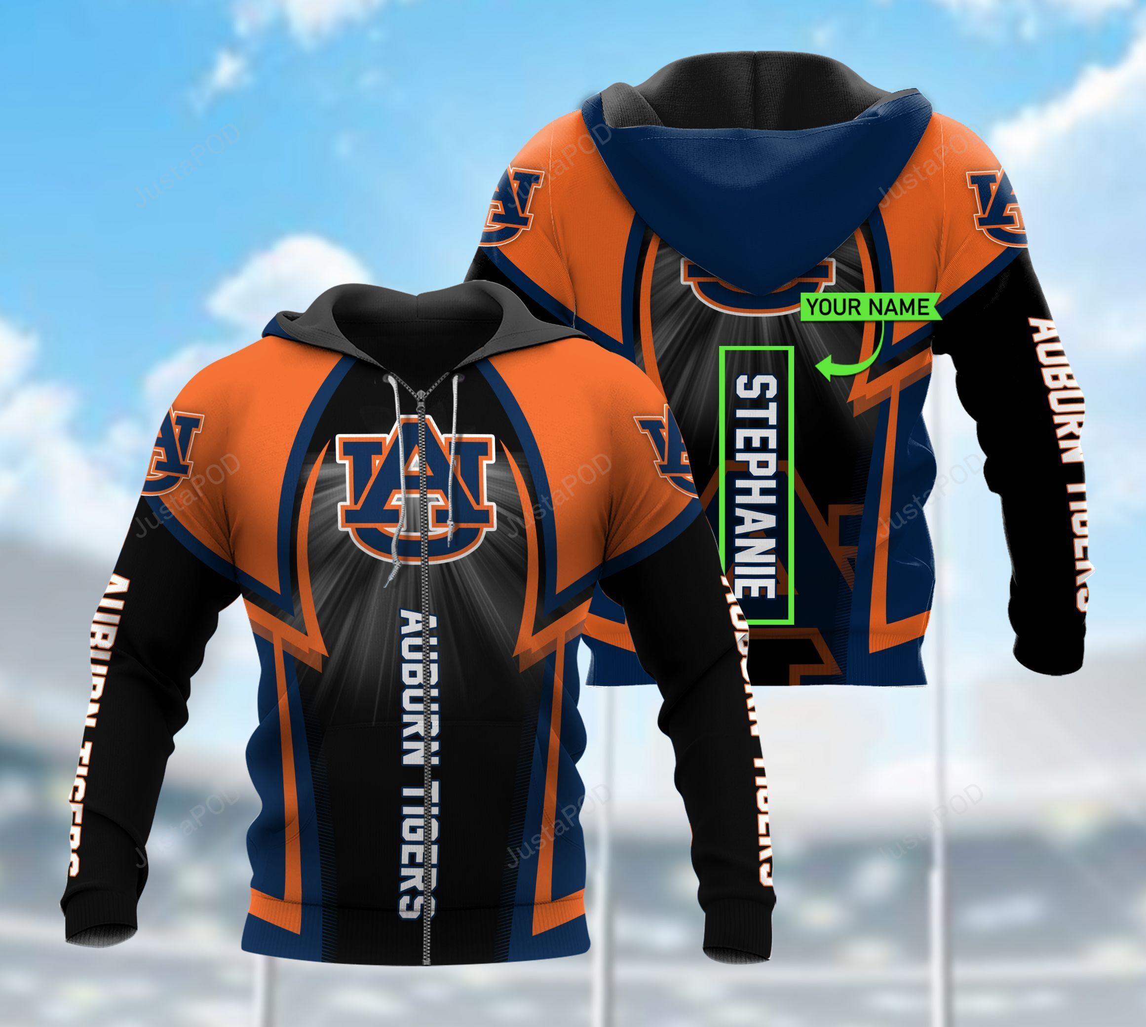 Personalized 3d Hoodie Auburn Tigers Custom Name 3d All Over Printed Hoodie-trungten-lhgee