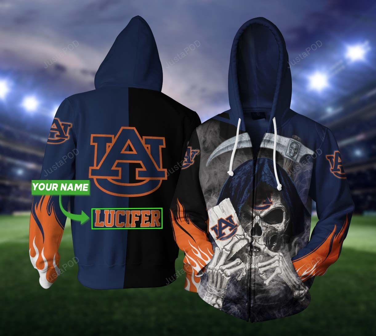 Personalized 3d Hoodie Auburn Tigers Custom Name 3d All Over Printed Hoodie-trungten-m6v0t